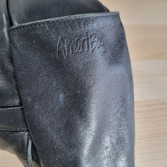 AmeriBag Healthy Back Bag Leather Shoulder Sling Bag 16" Crossbody Daypack USA - Picture 3 of 7